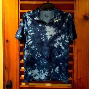 Nike Drifit Polo Blue TieDye